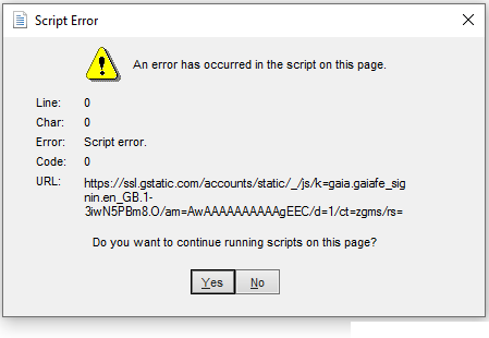 ArcGIS Pro script error - trying to sign in using google account